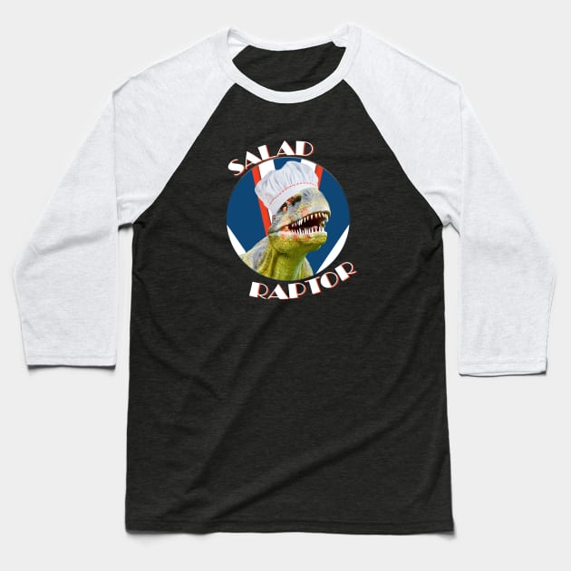 Salad Raptor Baseball T-Shirt by Quest Friends!